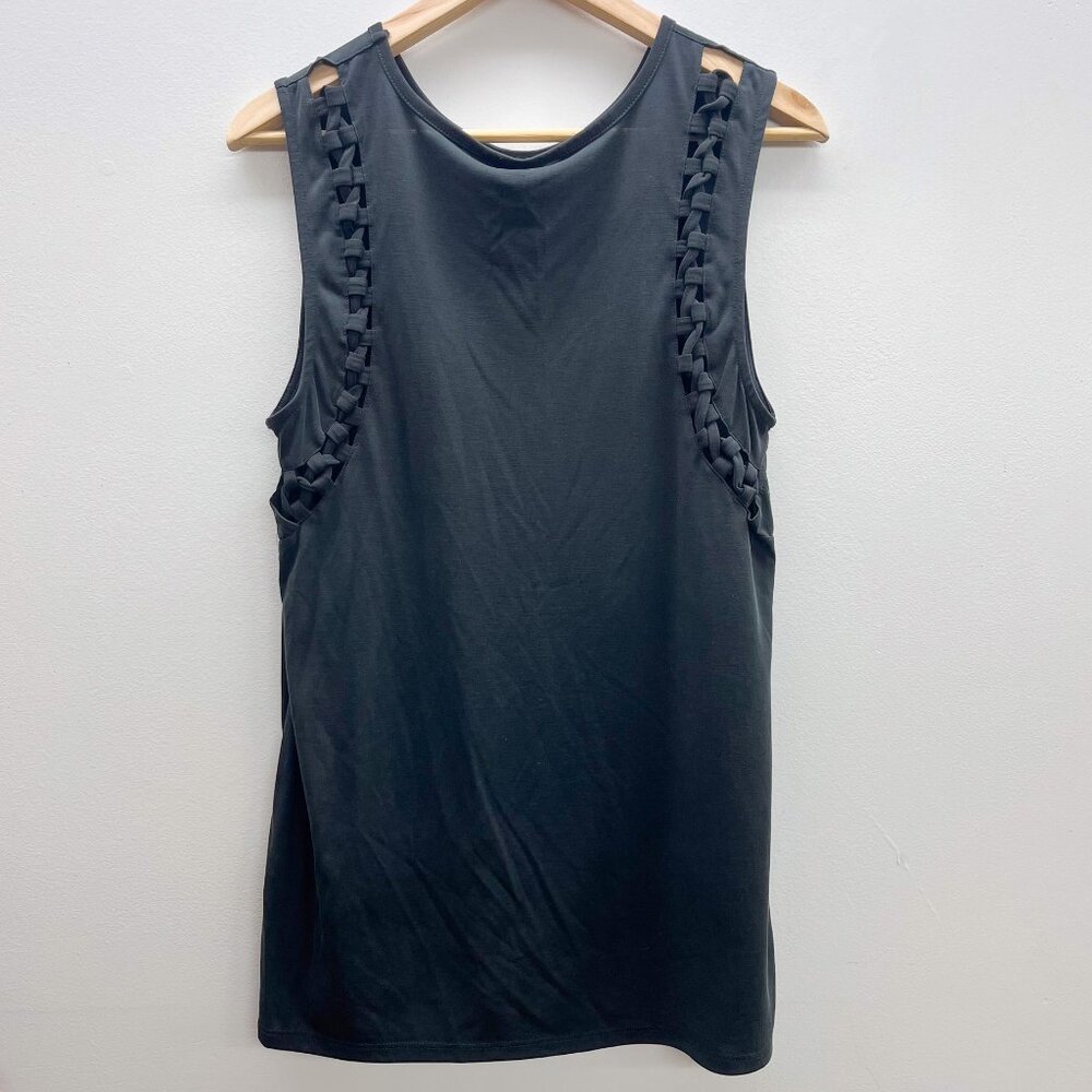 Free People Sun & Shadow Modal Tank | Braided Detail | Size M